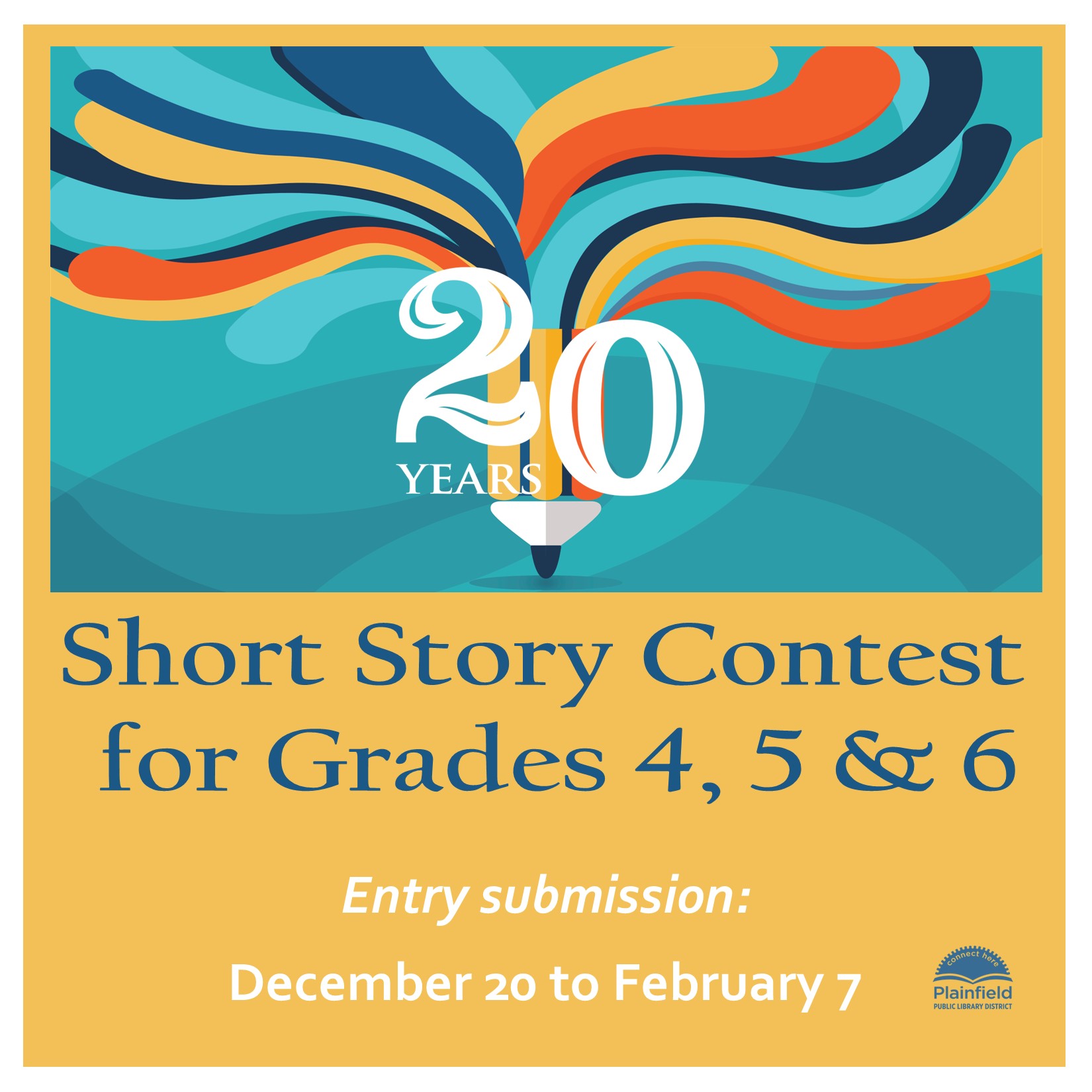 First day to submit entries for Short Story Contest for Grades 4, 5 & 6